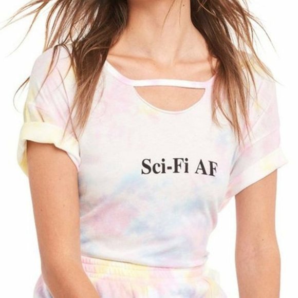 WILDFOX Made in Los Angeles SCI-FI AF Tie Dye TEE - Picture 1 of 3